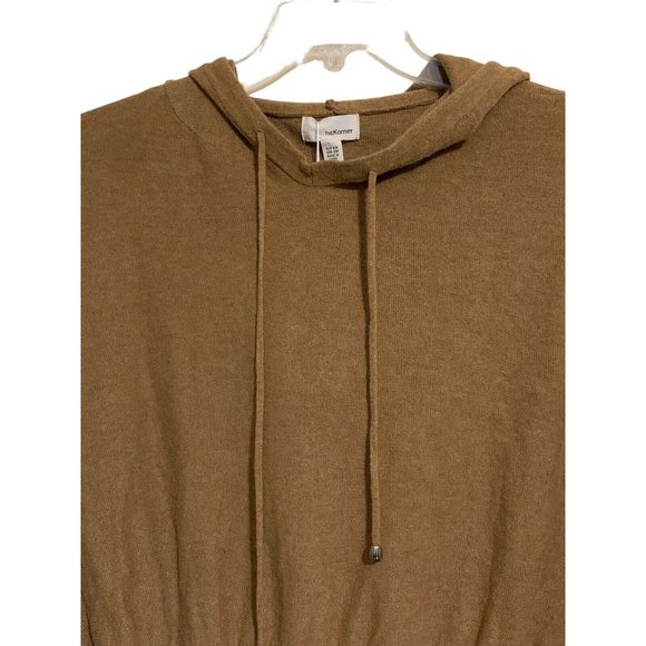 The Korner Women's Pullover Sweater Hoodie Long Sleeve Brown Size S/M NWT - Picture 2 of 11